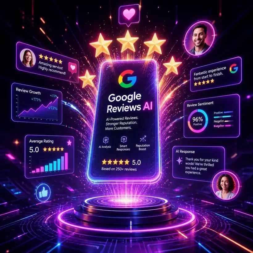 AI helping a business collect more Google reviews from happy clients